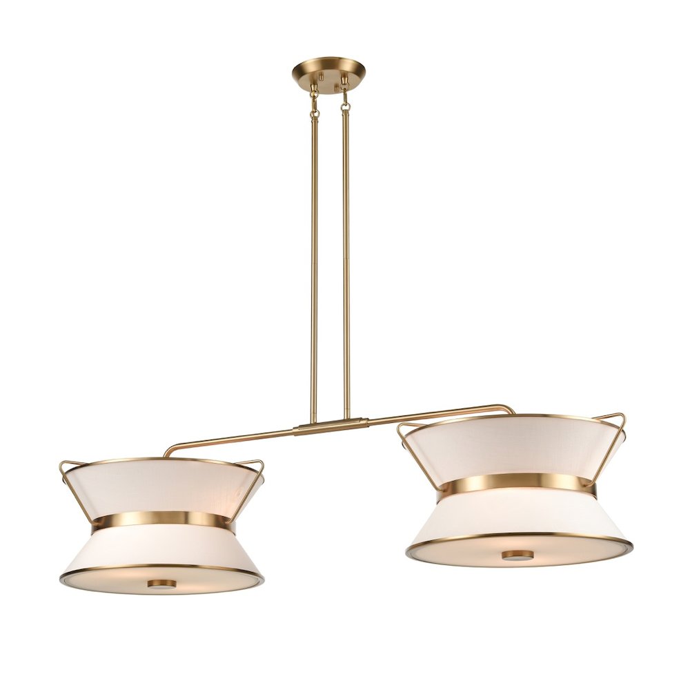 Layla Linear Island Fixture Brushed Brass. Picture 1
