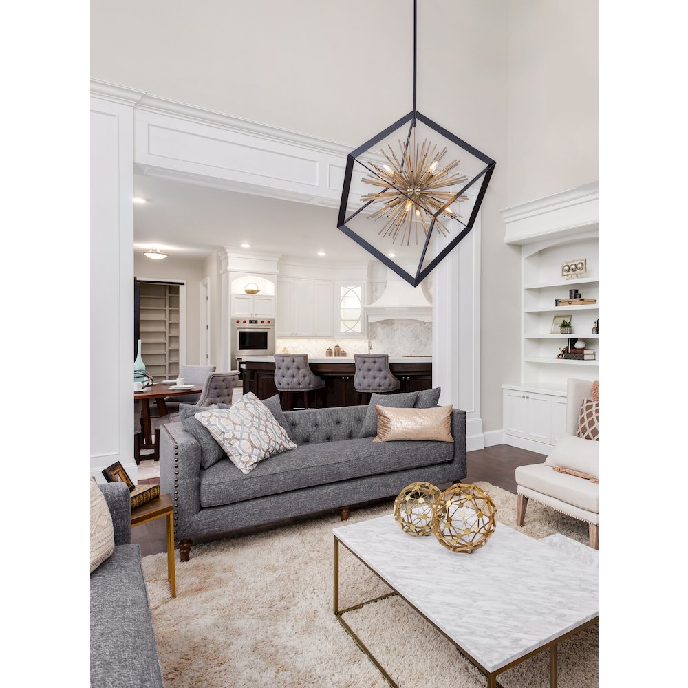 Sunburst  8Light Chandelier. Picture 8