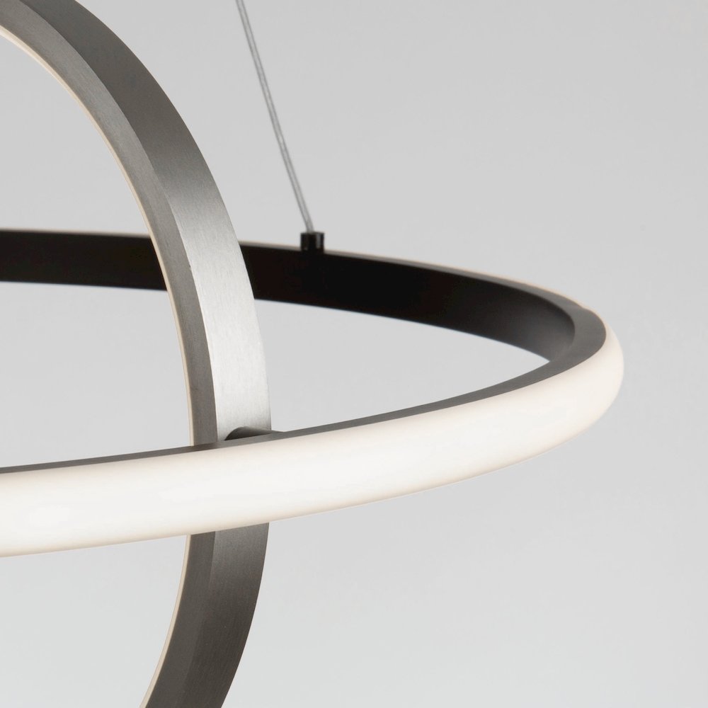 Gemini 32W LED Pendant Black and Nickel. Picture 9
