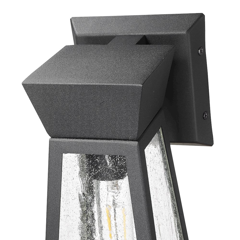 Lucian Collection 1Light 12" Outdoor Wall Light Black. Picture 4