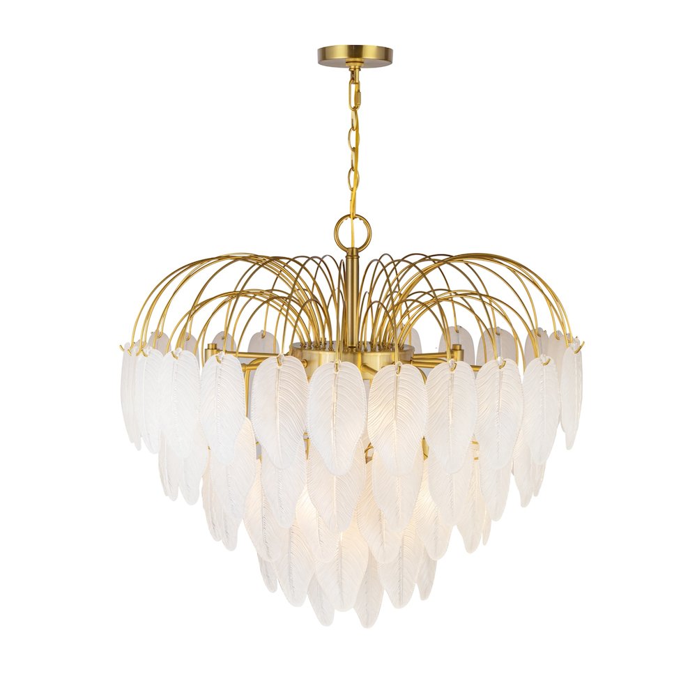 Alessia Collection 19Light Chandelier Brushed Brass. Picture 5