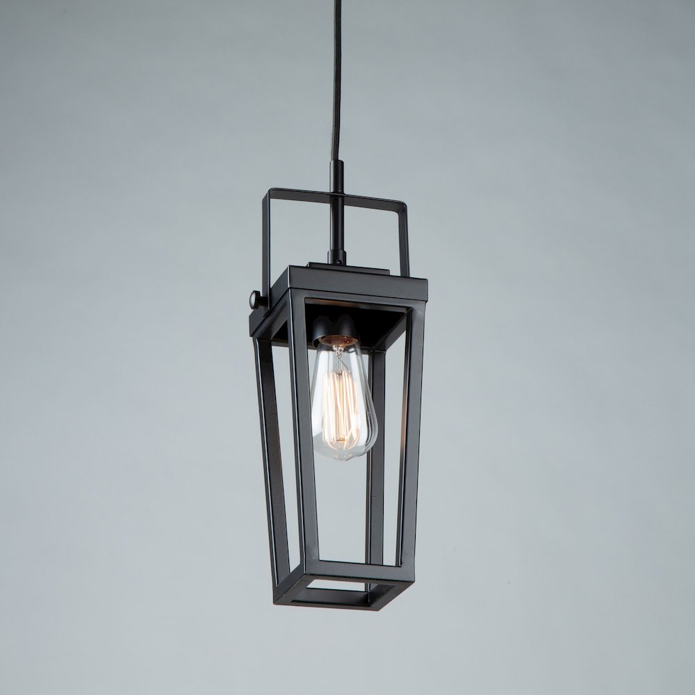 Carriage 1 Light Pendant Black. Picture 2