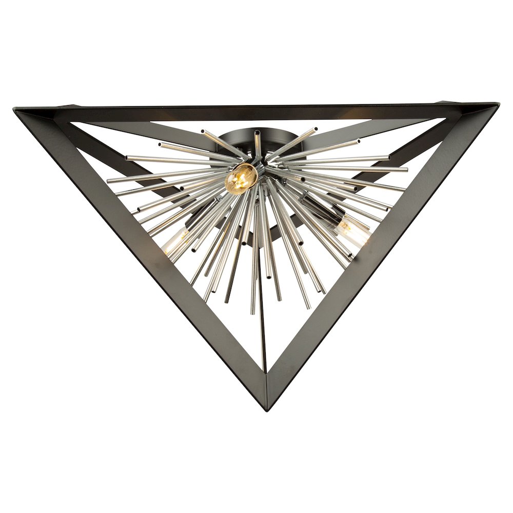Sunburst 3 Light Flush Mount. Picture 3