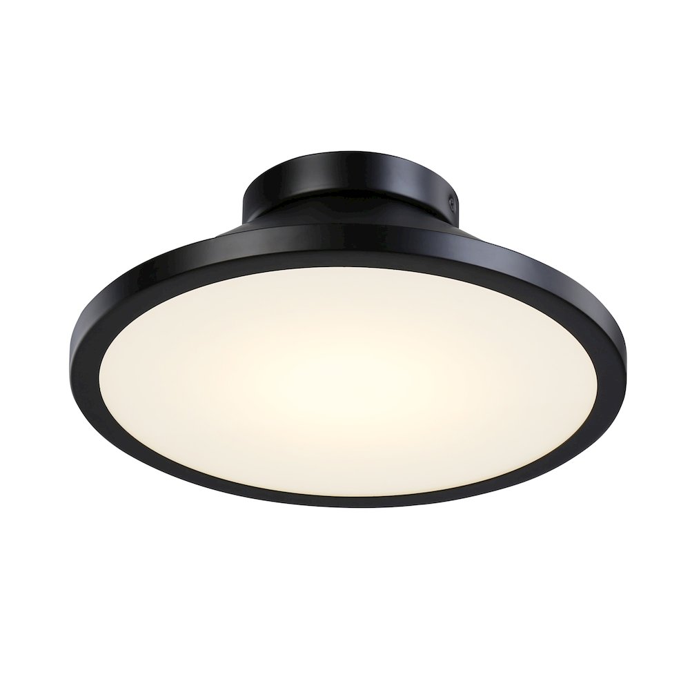 Lucida Collection Integrated LED Flush Mount, Black. Picture 4