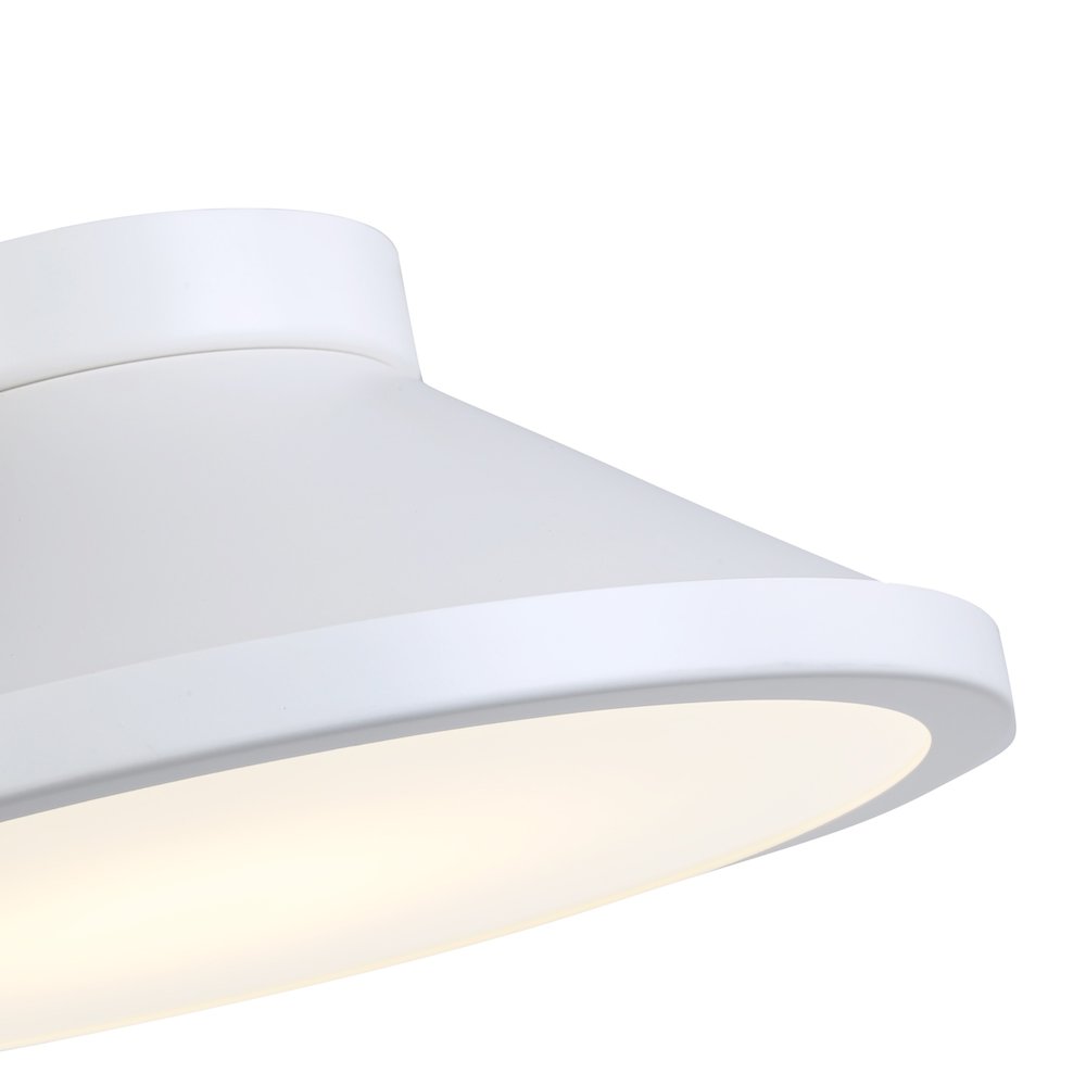 Lucida Collection Integrated LED Flush Mount, White. Picture 3