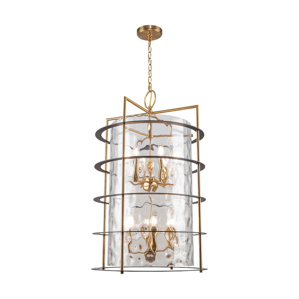 Burford Collection 12Light Chandelier Brass & Black. Picture 3
