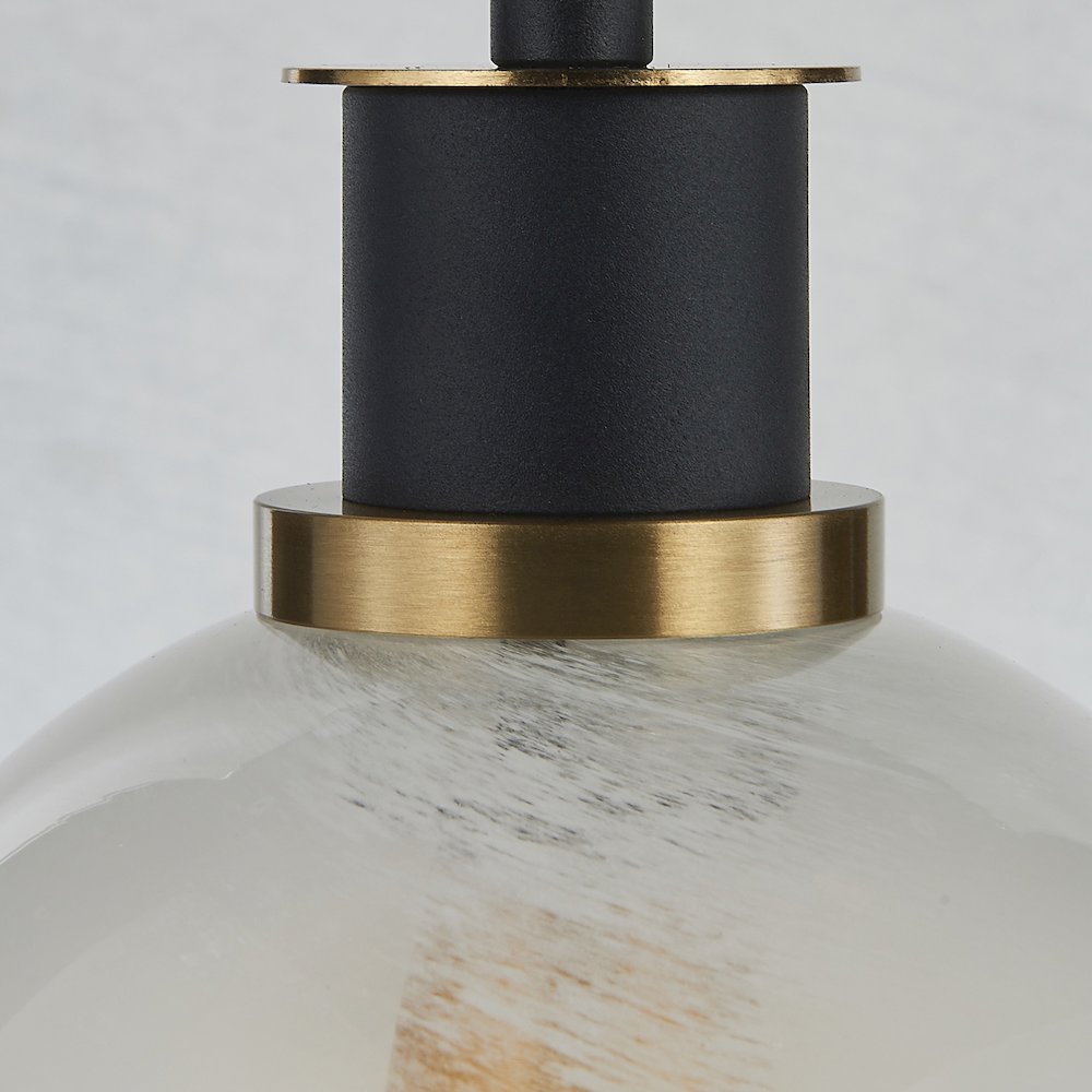 Gem Collection 1Light Pendant Black and Brushed Brass. Picture 2