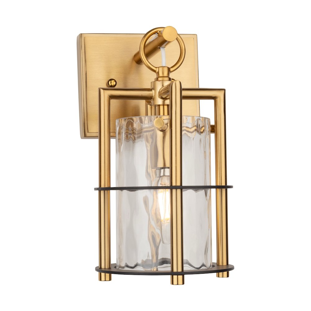 Burford Collection 1Light Sconce Brass & Black. Picture 5