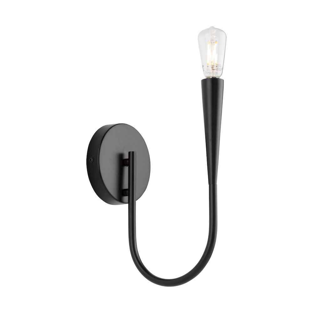 Bronte Collection 1Light Sconce Black. Picture 1
