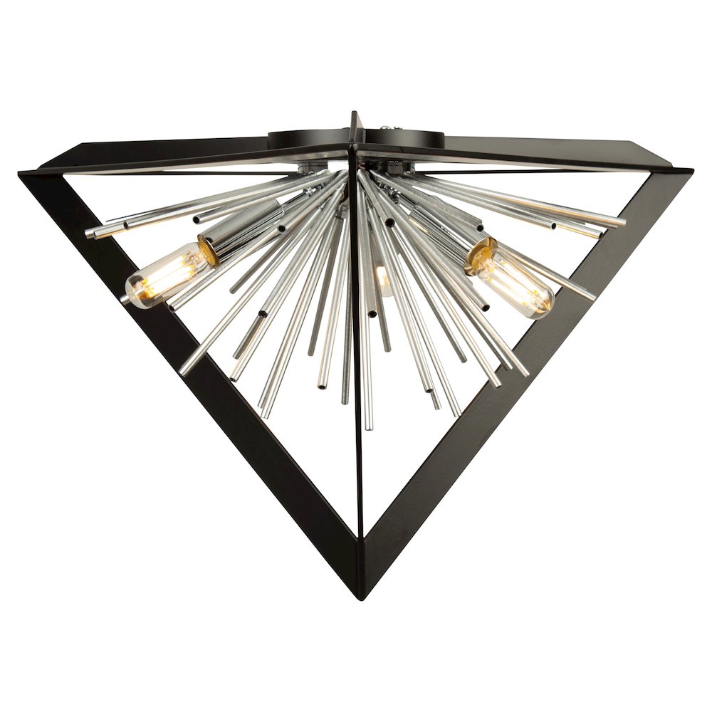 Sunburst 3 Light Flush Mount. Picture 5