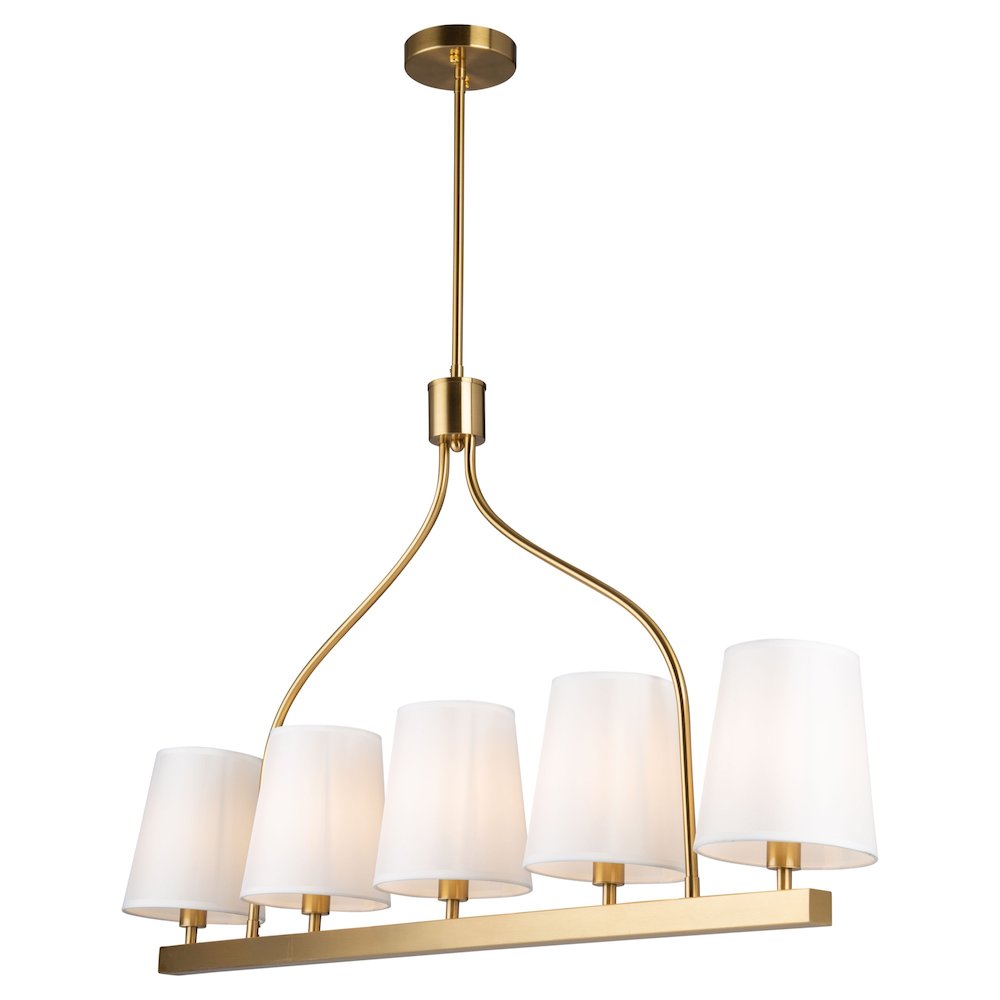 Rhythm 5 Light Island Brushed Gold. Picture 3