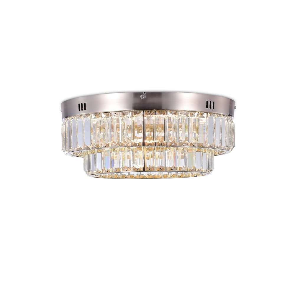 Stella Double Tier LED Flushmount Satin Nickel. Picture 3