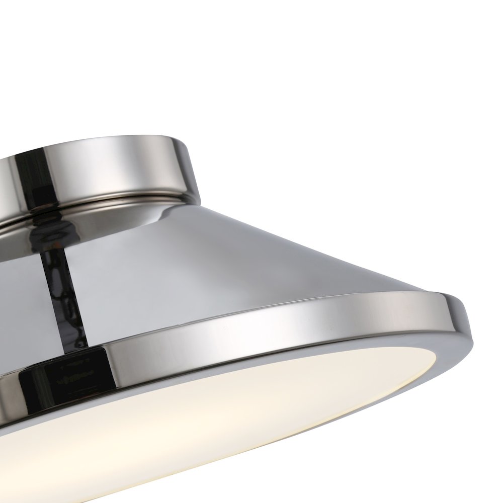 Lucida Collection Integrated LED Flush Mount, Nickel. Picture 3