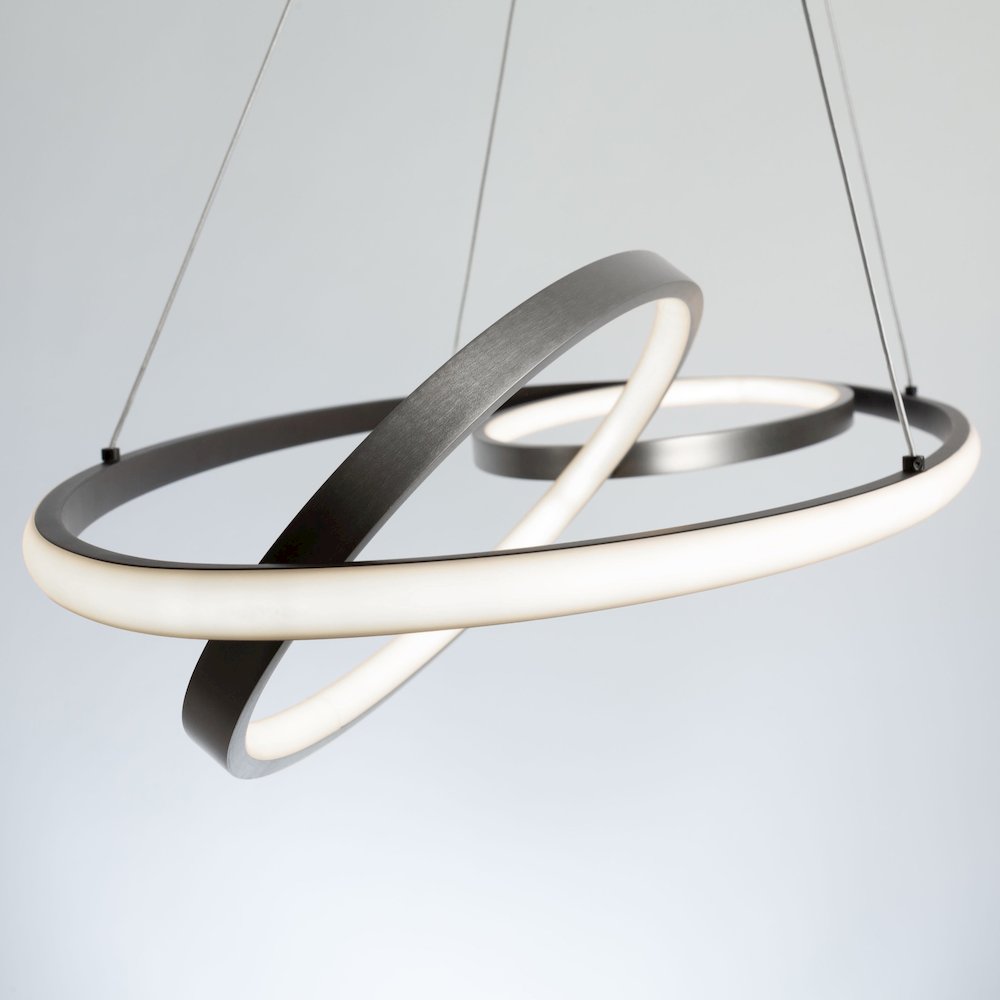 Gemini 38W LED Pendant Black and Nickel. Picture 6