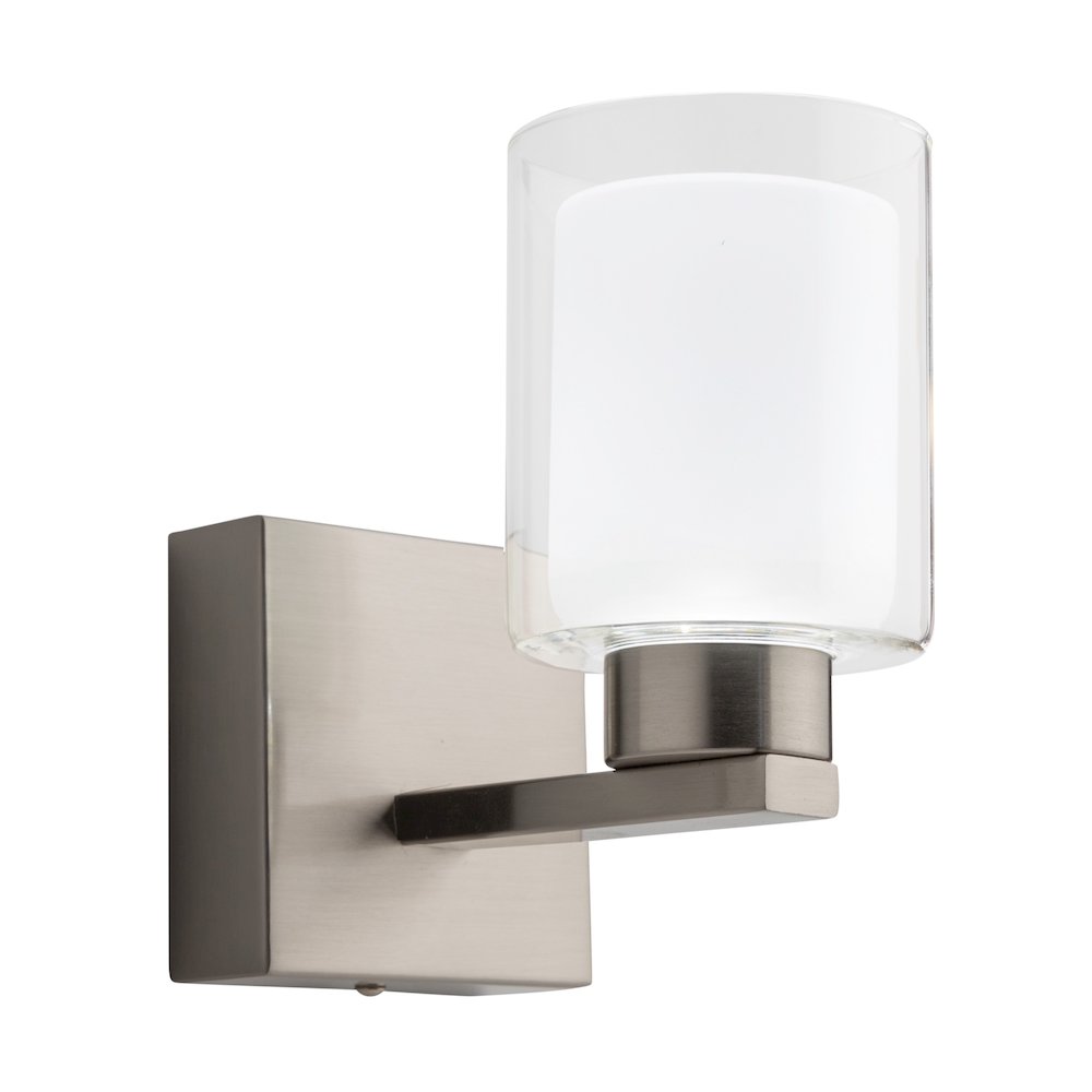 Saville Collection 1Light Bathroom Sconce Brushed Nickel. Picture 1