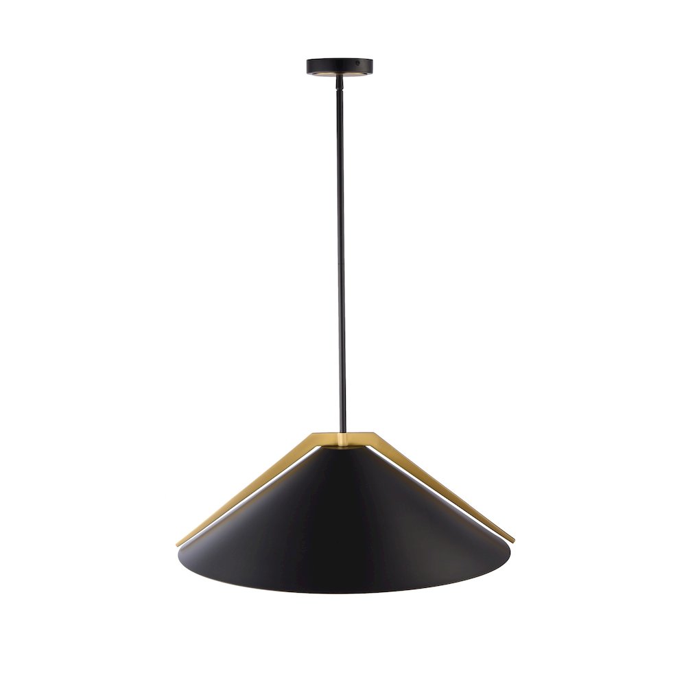 Baltic Collection 3Light Pendant Black and Brushed Brass. Picture 4