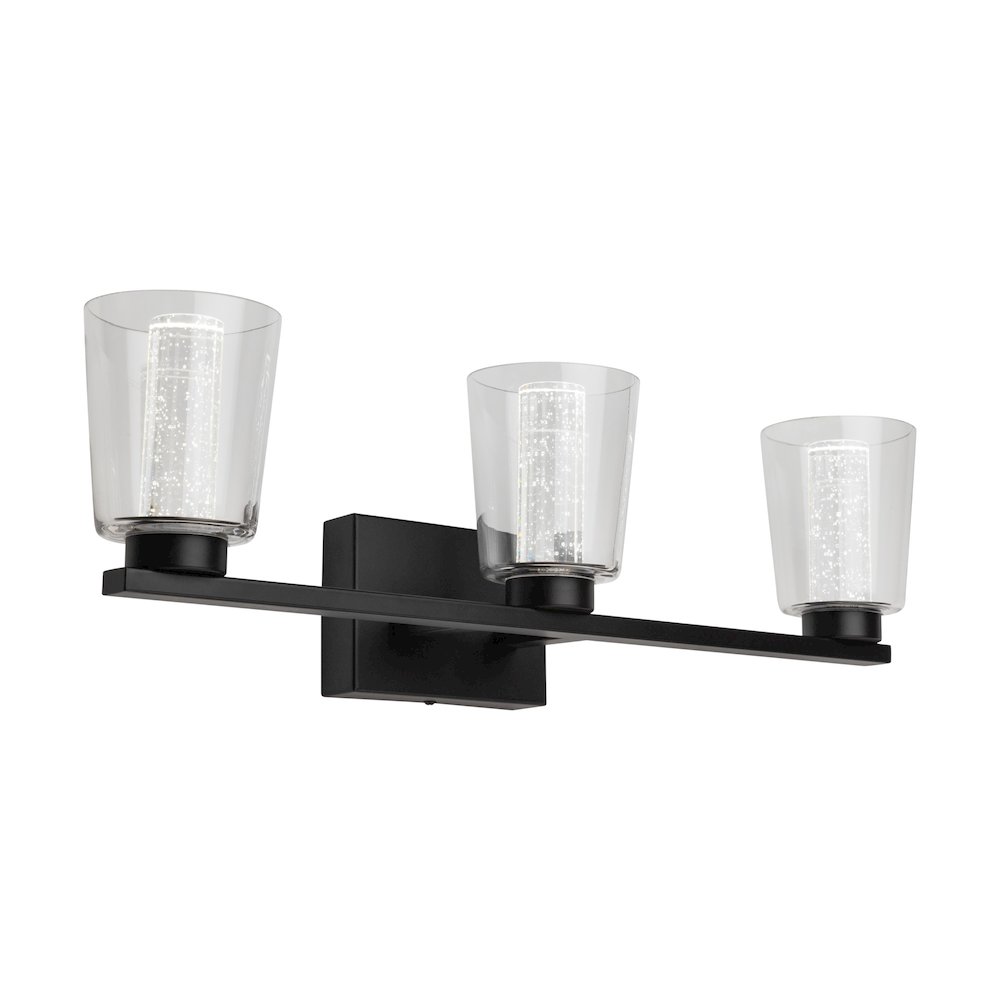 Dalton Collection 3Light Bathroom Vanity Fixture Black. Picture 3