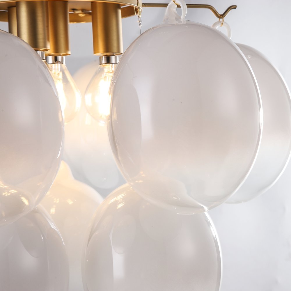 Globo Collection 4Light SemiFlush Mount Brass. Picture 4