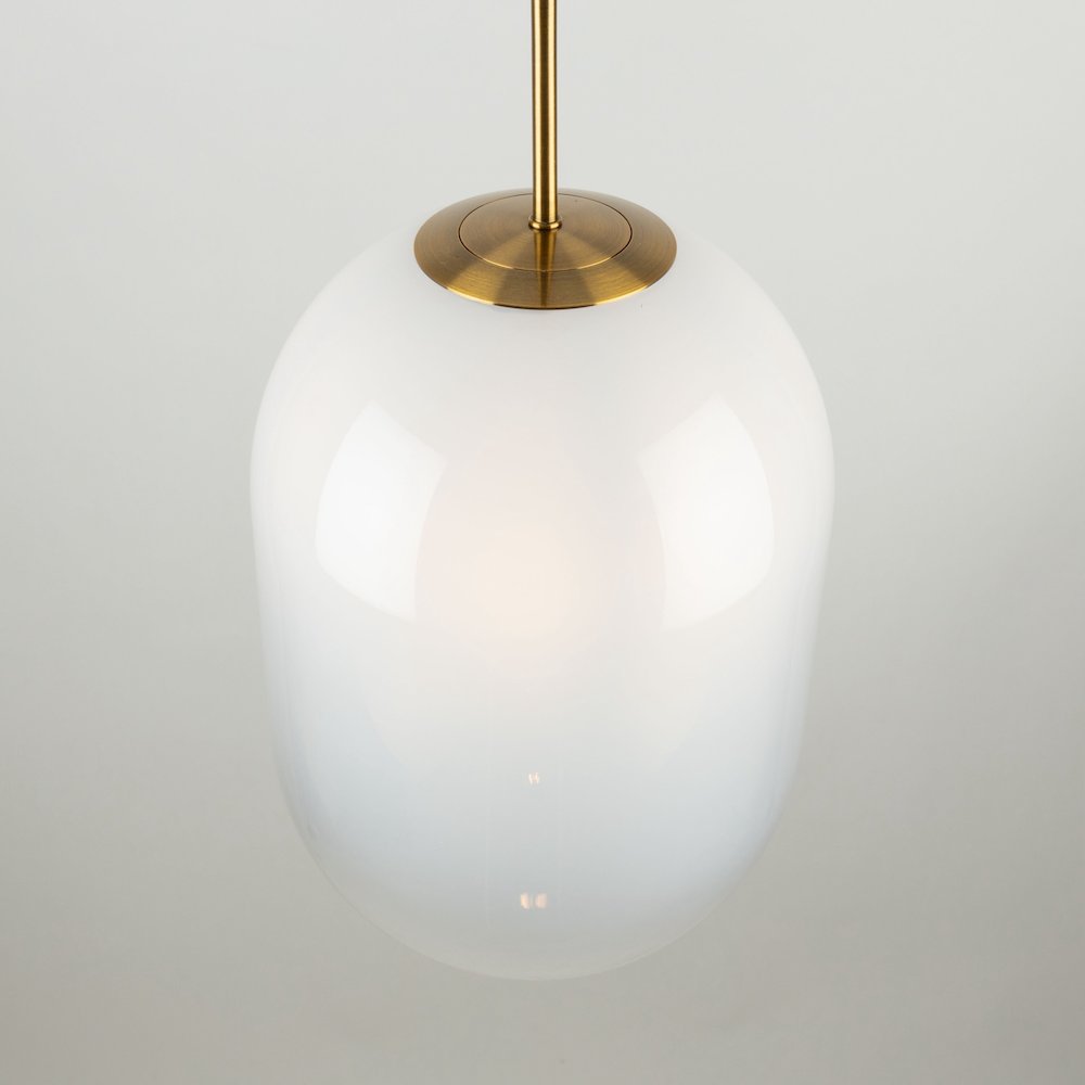 Vita Collection 1Light Pendant White and Brass. Picture 6