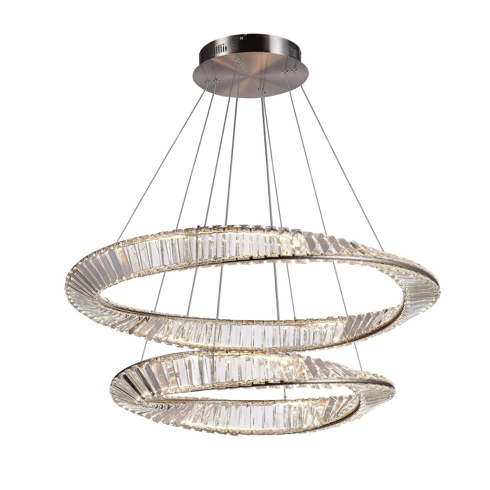 Stella 90W LED Chandelier Satin Nickel. Picture 3