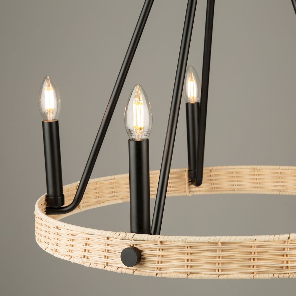 Perris 5 Light Chandelier Black. Picture 8