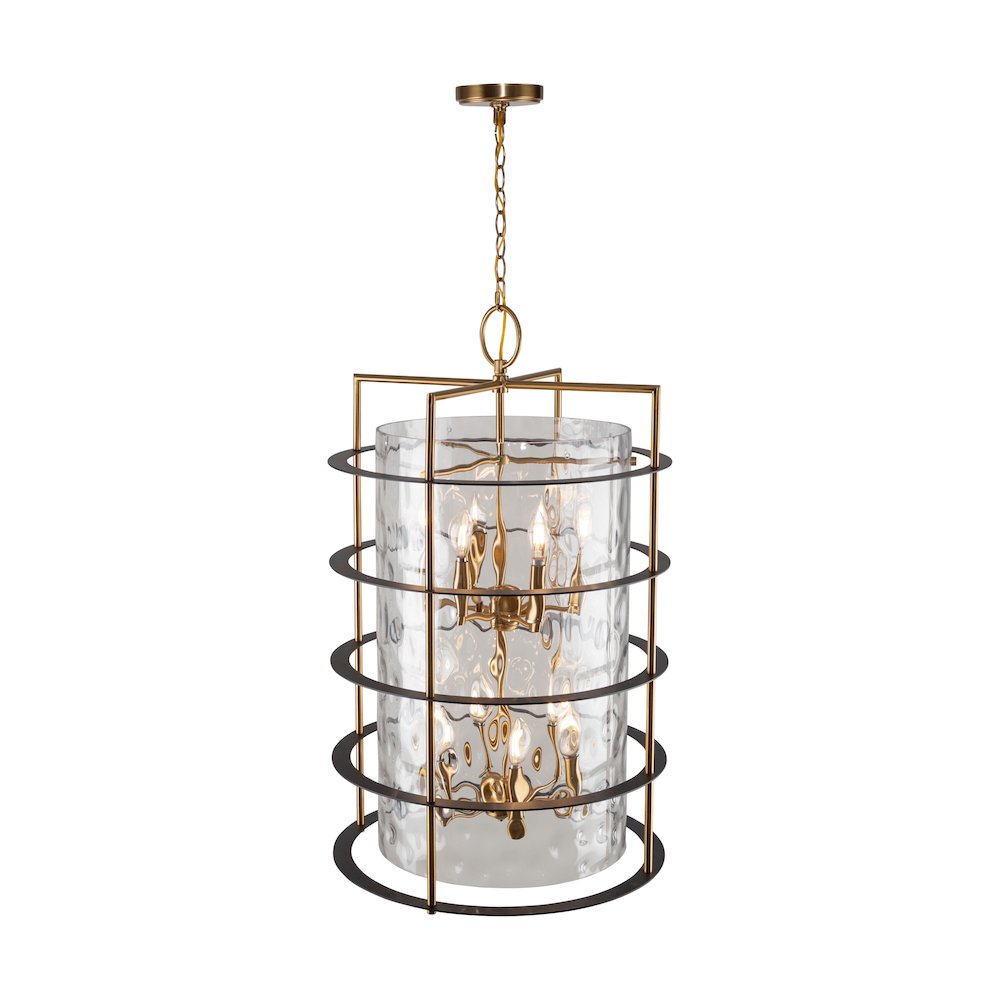 Burford Collection 12Light Chandelier Brass & Black. Picture 5
