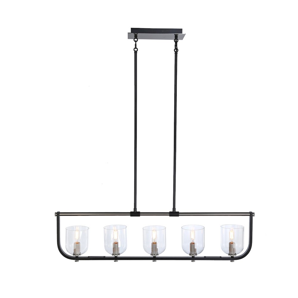 Cheshire Collection 5Light Island Light, Black & Nickel. Picture 3