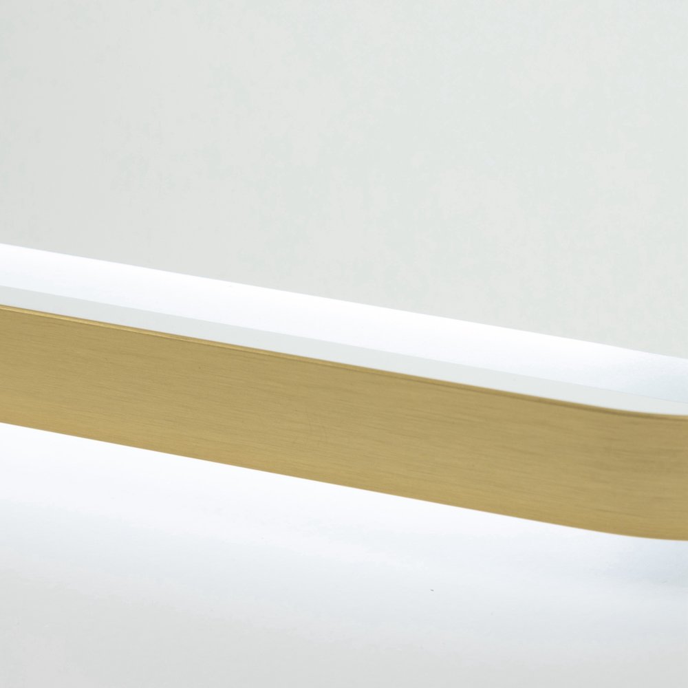 Reflections Collection Rectangular Bathroom Mirror Brushed Brass. Picture 5