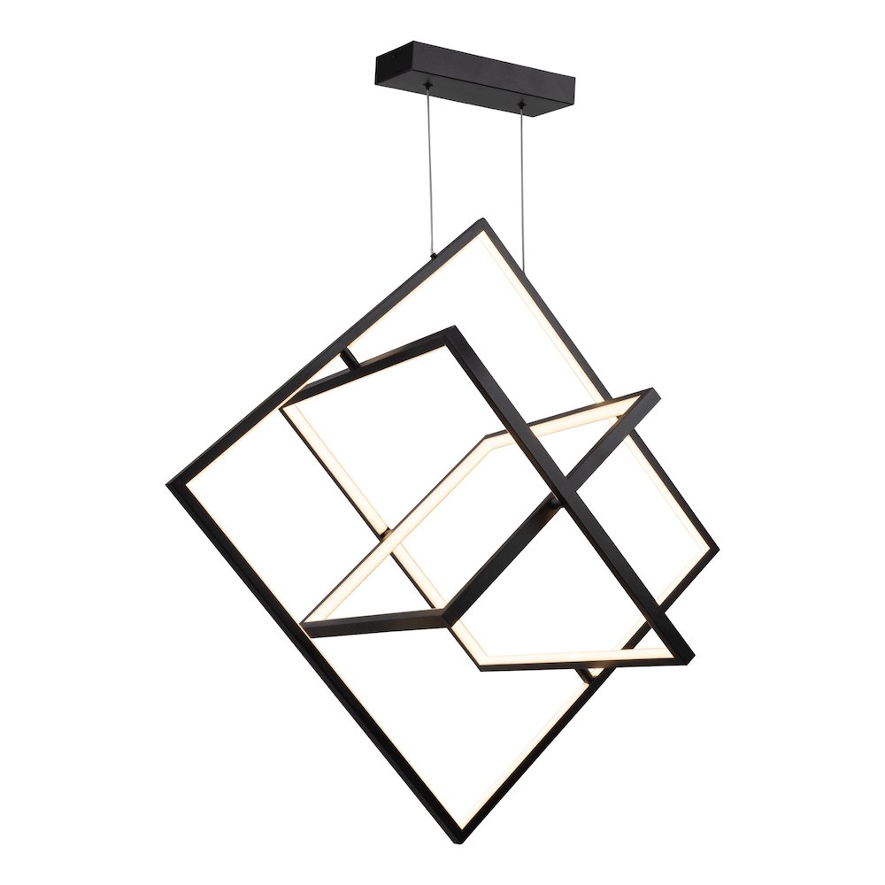 Graymar Collection Integrated LED Chandelier, Black. Picture 2