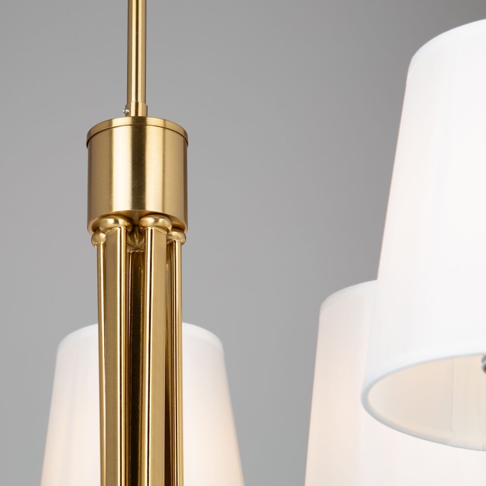 Rhythm 5 Light Chandelier Brushed Gold. Picture 5