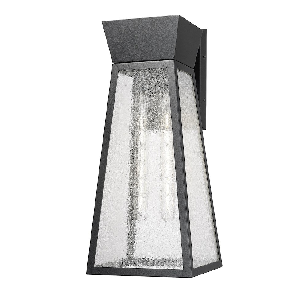 Lucian Collection 2Light Outdoor Wall Light Black. Picture 1