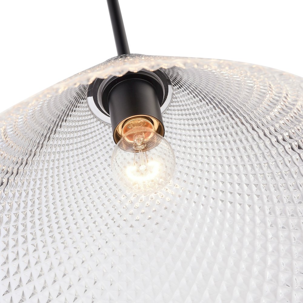 Baltic Collection 1Light Pendant Black. Picture 4