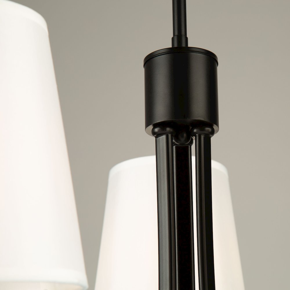Rhythm 3 Light Chandelier Black. Picture 5