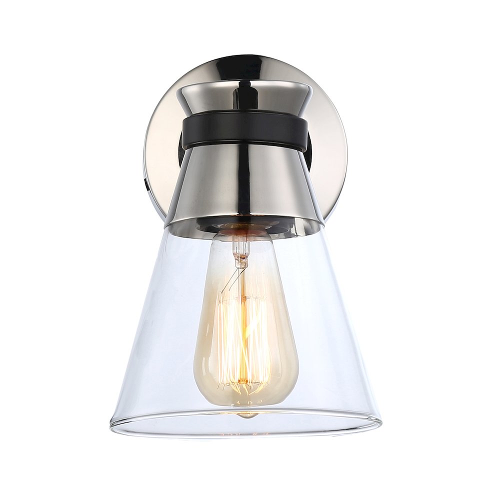 Kanata Collection 1Light Sconce, Black & Brushed Nickel. Picture 2