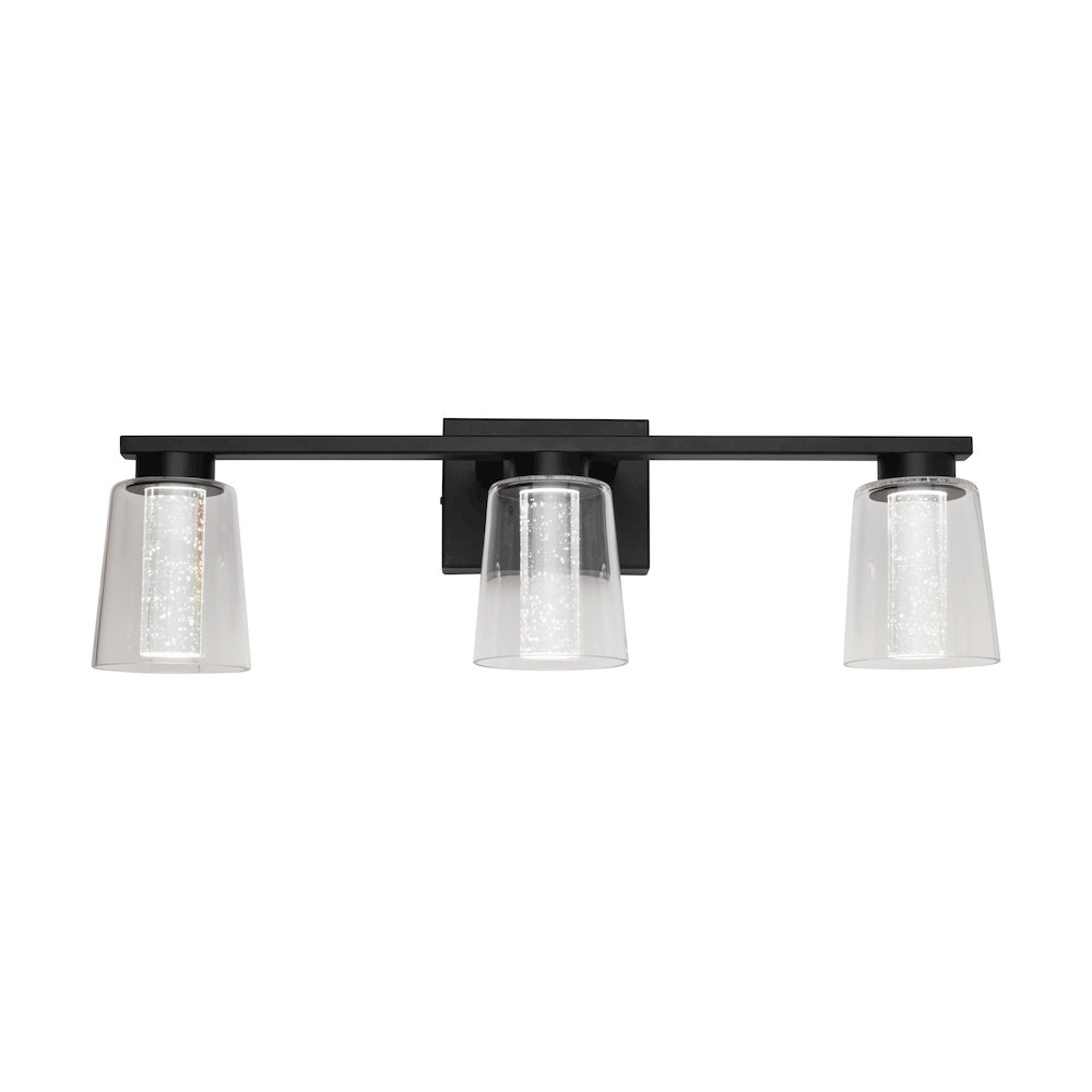 Dalton Collection 3Light Bathroom Vanity Fixture Black. Picture 2