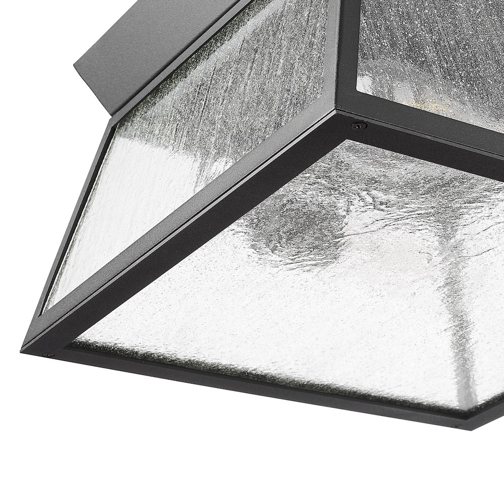Lucian Collection 2Light Outdoor Flushmount Black. Picture 3