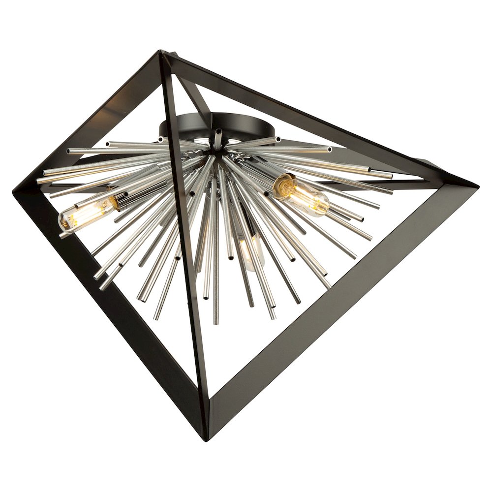 Sunburst 3 Light Flush Mount. Picture 2