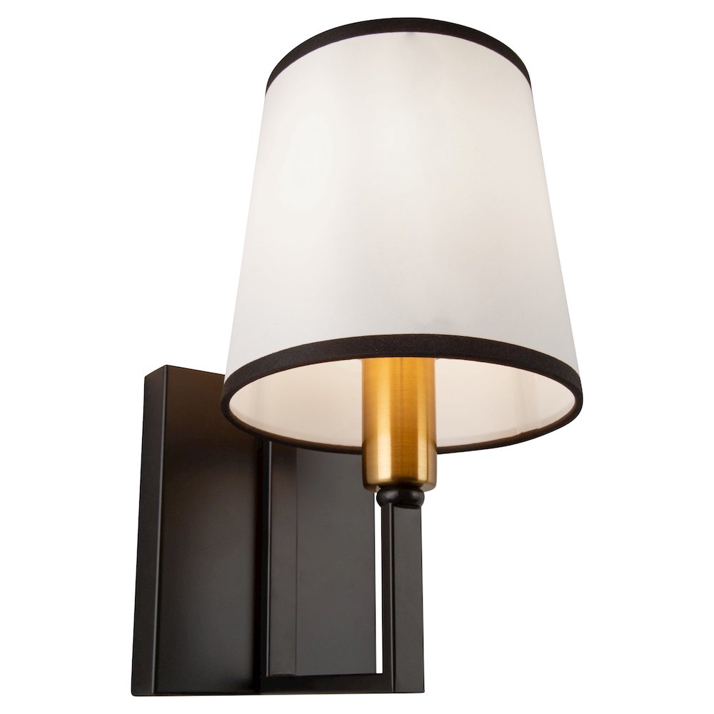 Coco 1 Light Sconce Black and Gold. Picture 4
