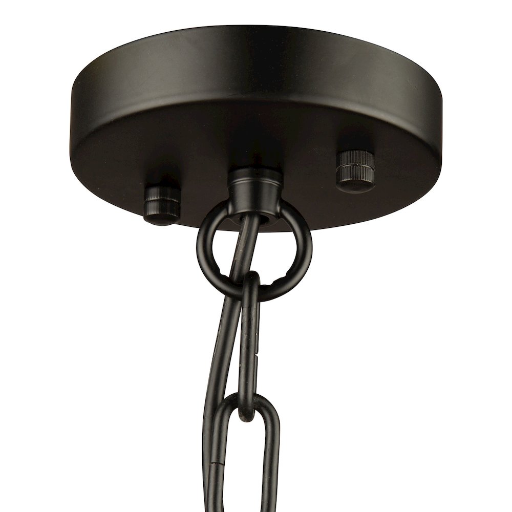 Coco 5 Light Chandelier Black and Gold. Picture 5