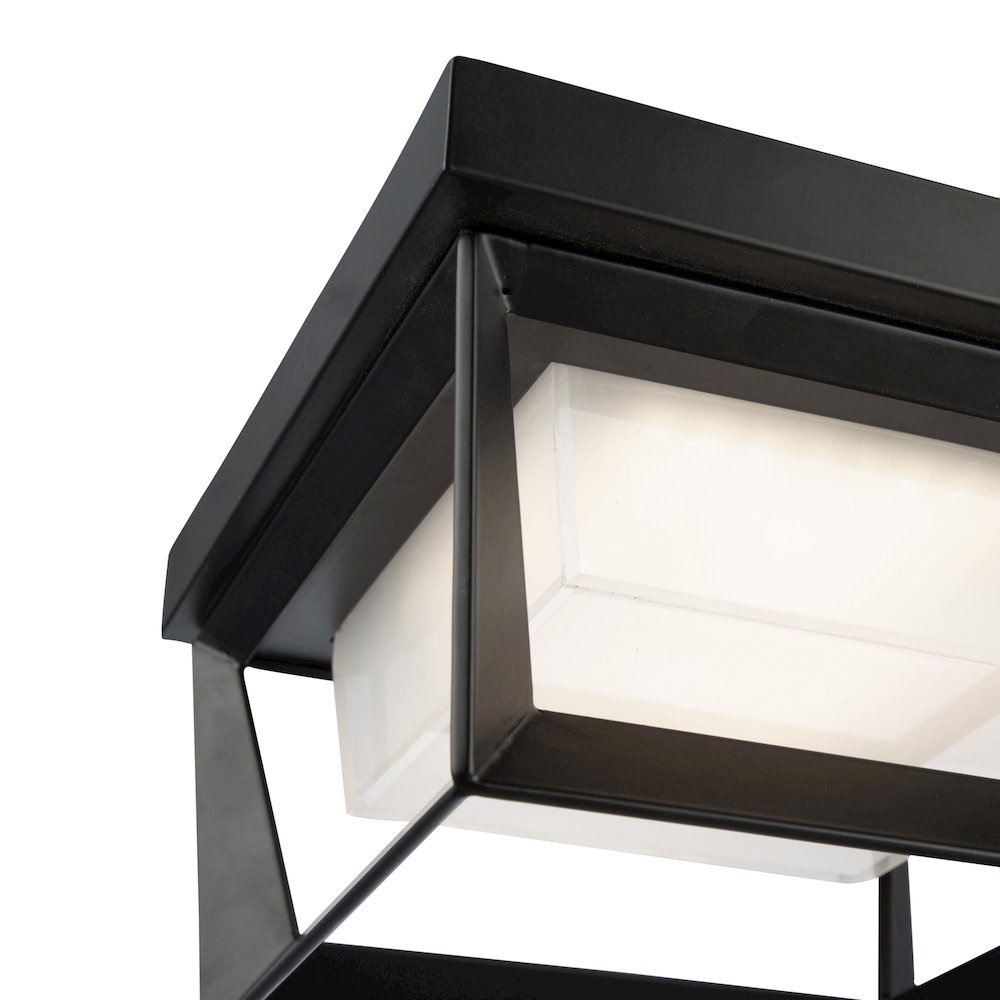 Waterbury 12W LED Outdoor Flush Mount Black. Picture 7