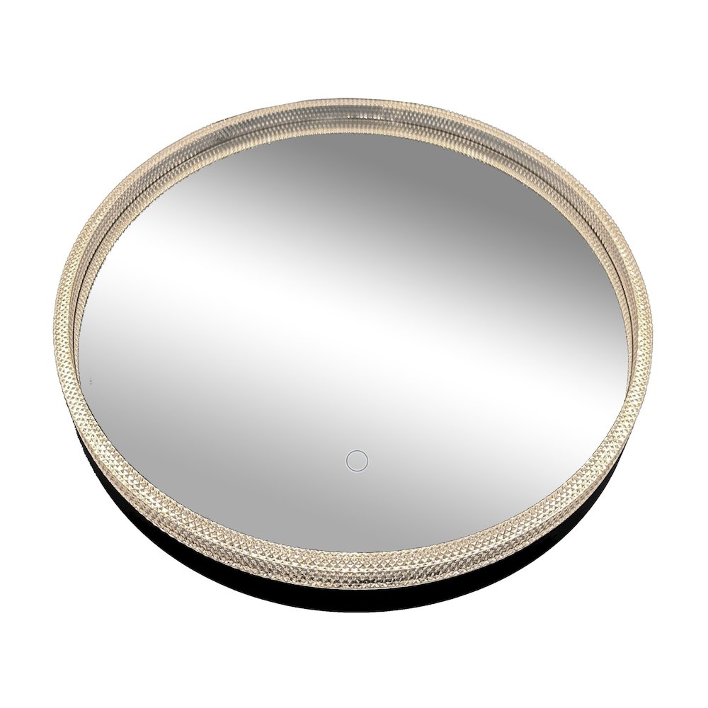 Reflections Collection LED Mirror, Matte Black. Picture 1