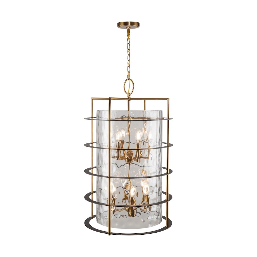 Burford Collection 12Light Chandelier Brass & Black. Picture 6