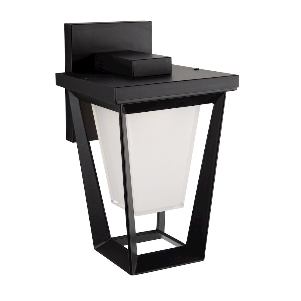 Waterbury 10W LED Outdoor Wall Light Black. Picture 6