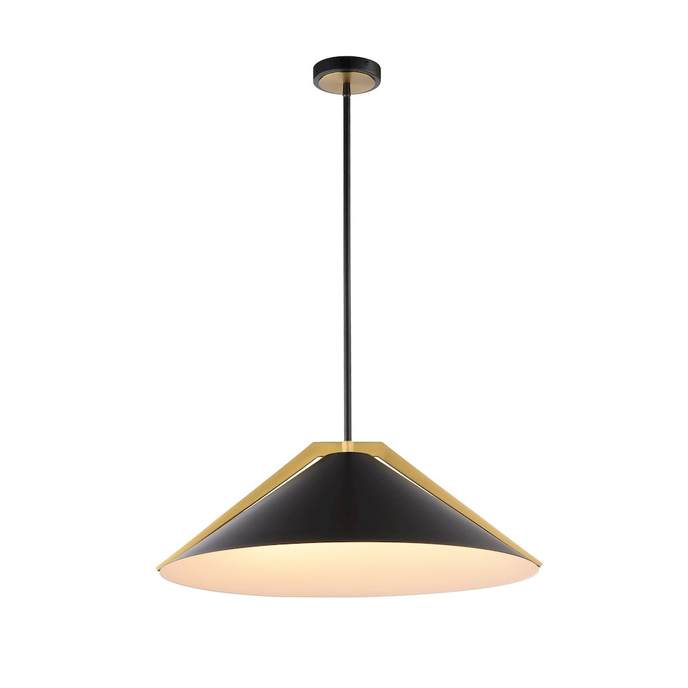 Baltic Collection 3Light Pendant Black and Brushed Brass. Picture 3