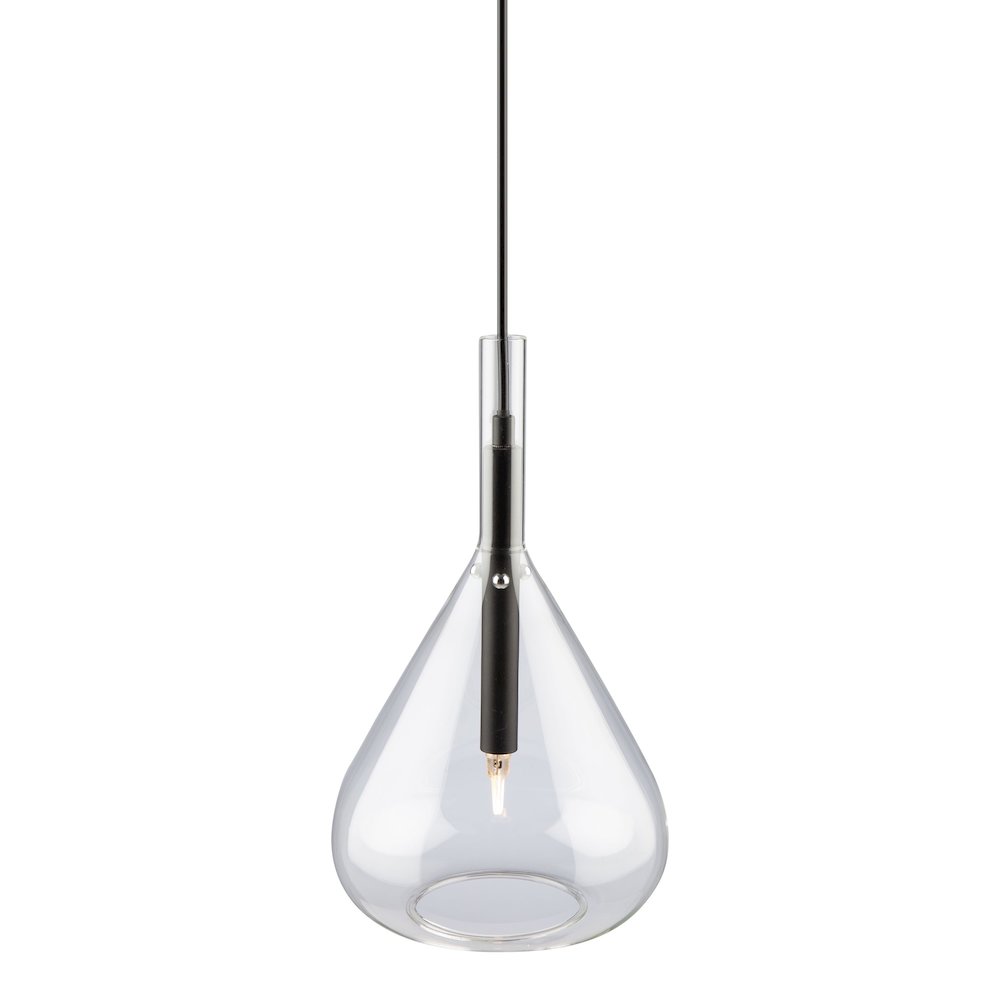 Conic 1 Light Pendant Black. Picture 2