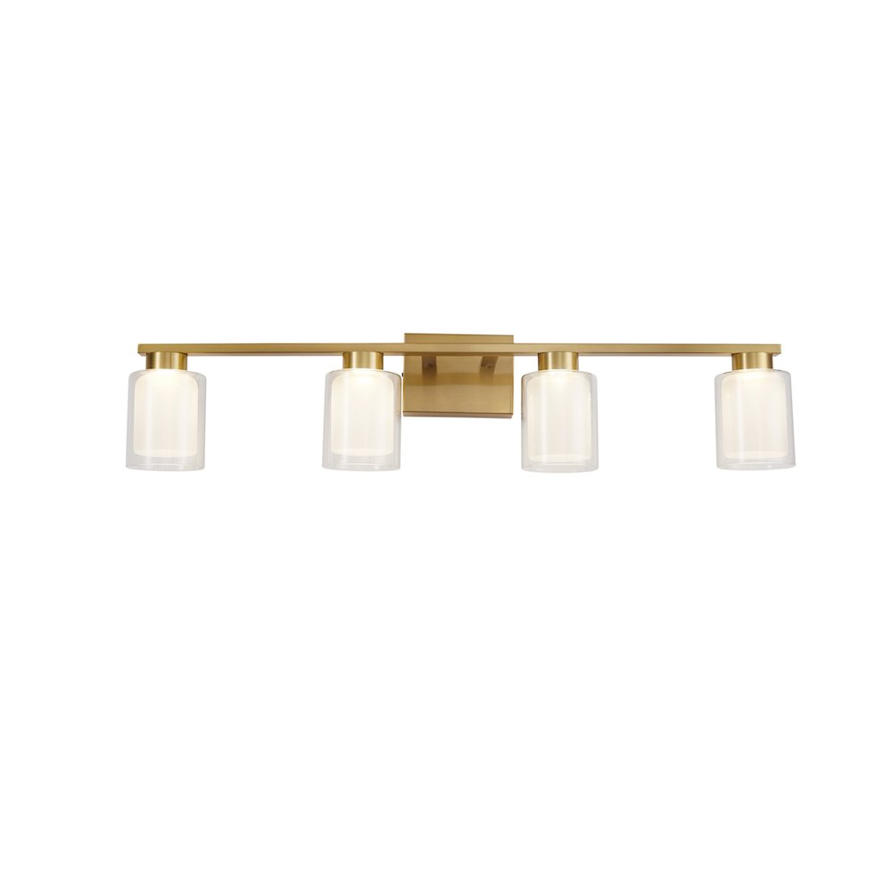 Saville Collection 4Light Bathroom Vanity Fixture Brass. Picture 5