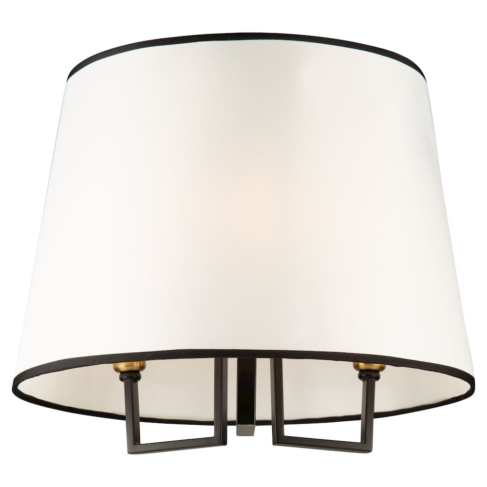 Coco 3 Light SemiFlush Mount Black and Gold. Picture 3