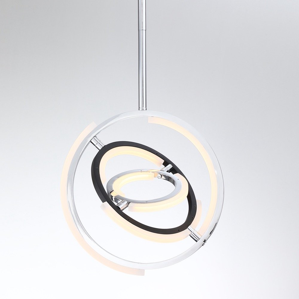 Trilogy Collection Integrated LED 13 in. Pendant, Polished Nickel. Picture 4
