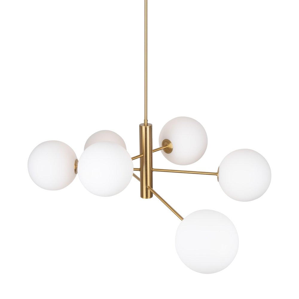 Aurelia Collection 6Light 48" Chandelier Brass. Picture 5