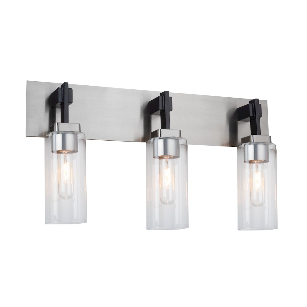 Arlington Collection 3Light Bathroom Vanity Fixture Satin Nickel. Picture 4